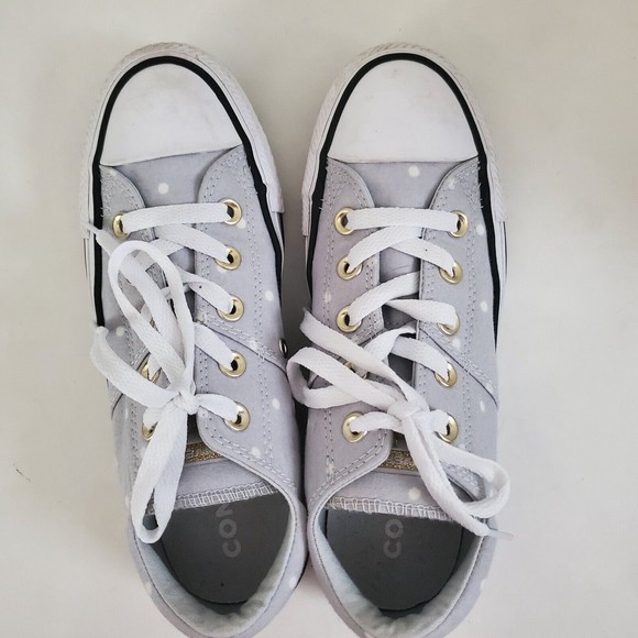 Converse Gray Polka Dot Sneakers - Picture 6 of 12